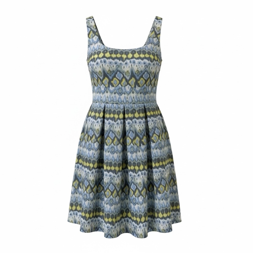 NWT Nine West Dress Size 2 Sleeveless Fit & Flare Ikat Pockets